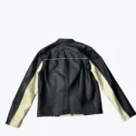 Shop The Black And Beige Cafe Racer Leather Jackets Rare Jacket