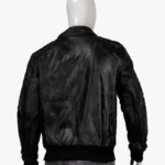 Shop The Black Bomber Real Sheepskin Leather Jacket