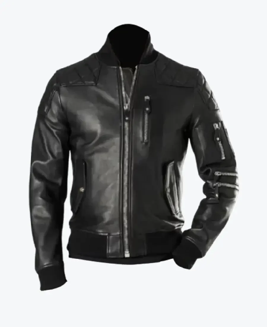 Shop The Black Leather Bomber Jacket - Rare Jackets