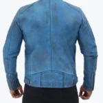 Shop The Blue Leather Lambskin Jackets Rare Jacket
