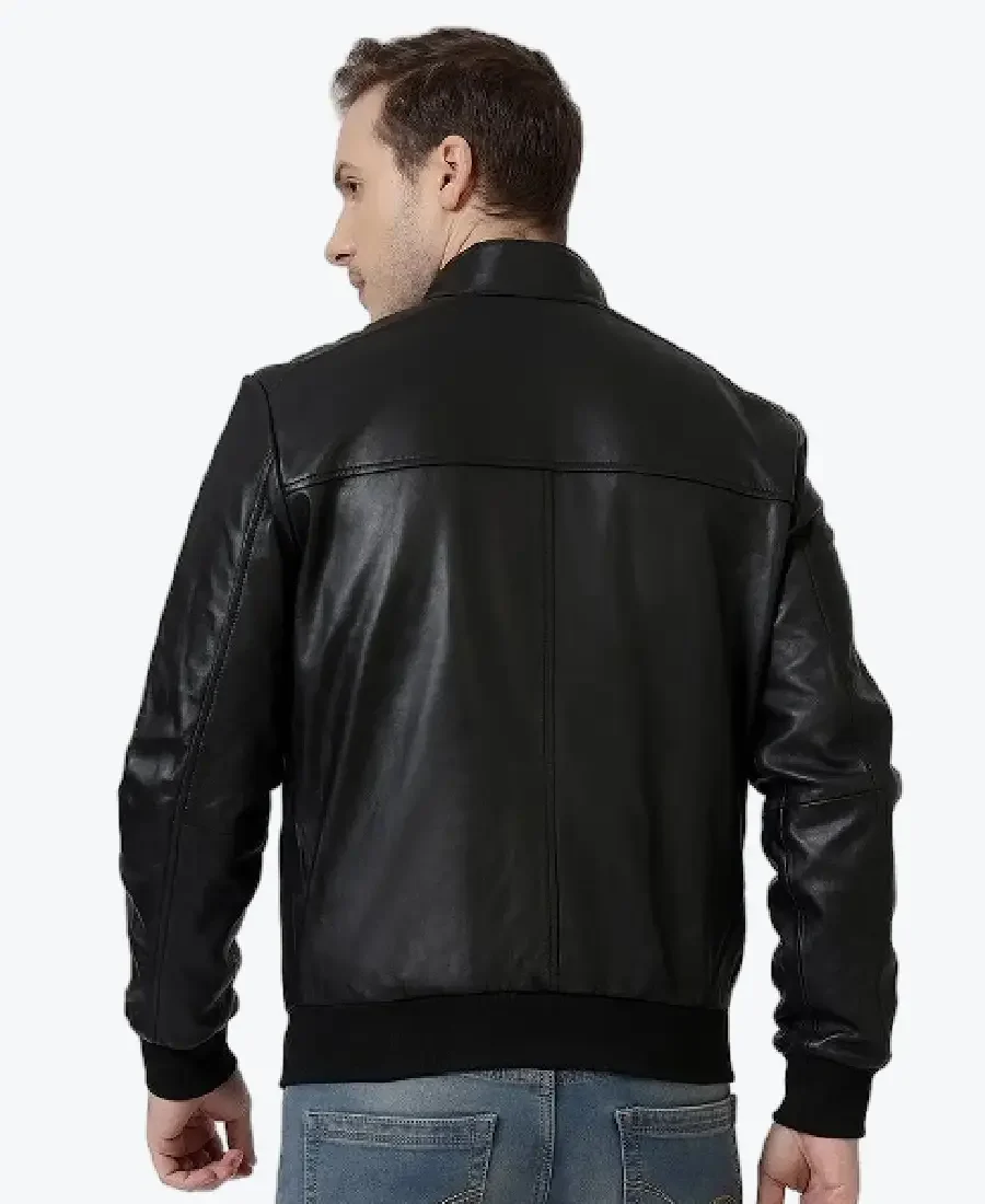 Shop The Bomber Leather Jacket Jack Black