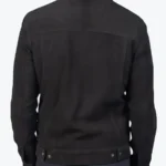 Shop The Bravo Men’s Black Trucker Suede Jacket