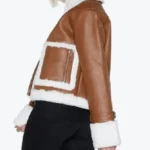 Shop The Brown Cropped Aviator Leather Jacket Rare Jacket