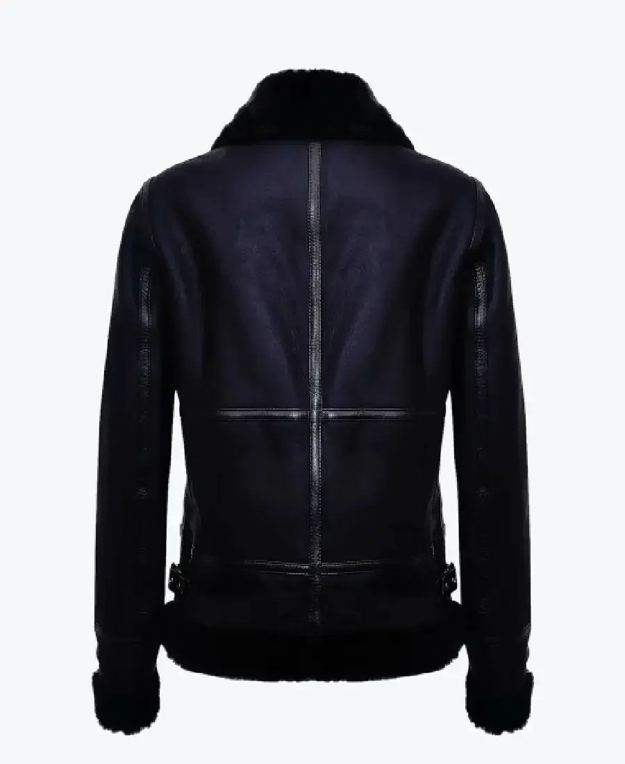 Shop The Campinas Black B3 Sheepskin Leather Jacket Rare Jacket