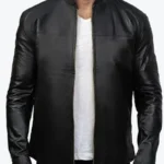 Shop The Charcoal Black Slim fit Leather Jacket - Rare Jackets