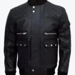 Shop The Classic Men Slim Fit Black Quilted Bomber Jacket - Rare Jackets