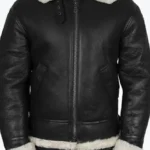 Shop The Connor Men’s Black B-3 Bomber Leather Jacket - Rare Jackets