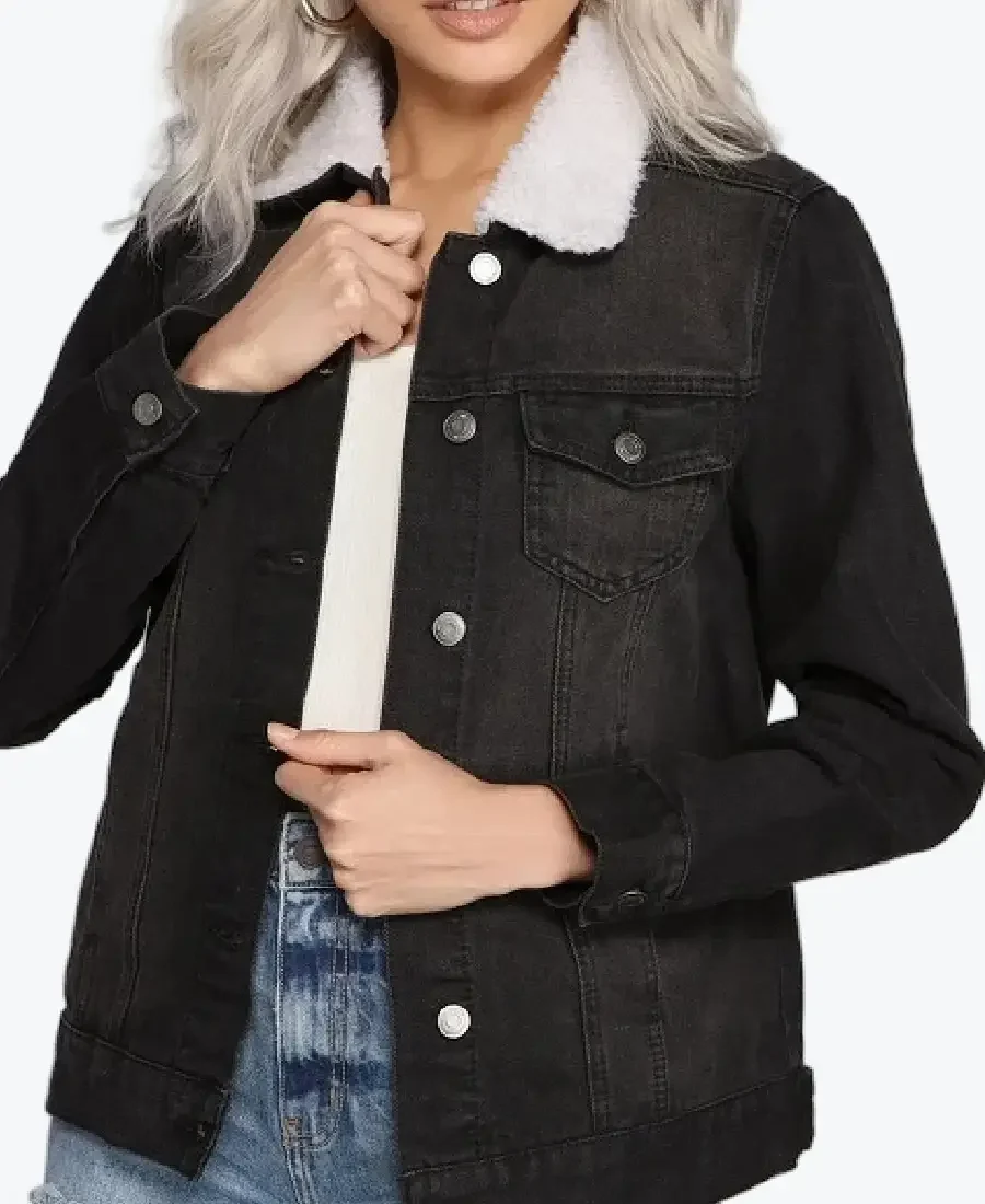 Shop The Cozy And Casual Fur Denim Jacket - Rare Jackets