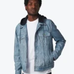 Shop The Crew Denim Leather Jacket With Hood - Rare Jackets