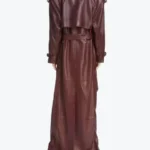 Shop The Delicate Kim Burgundy Leather Coat Rare Jacket