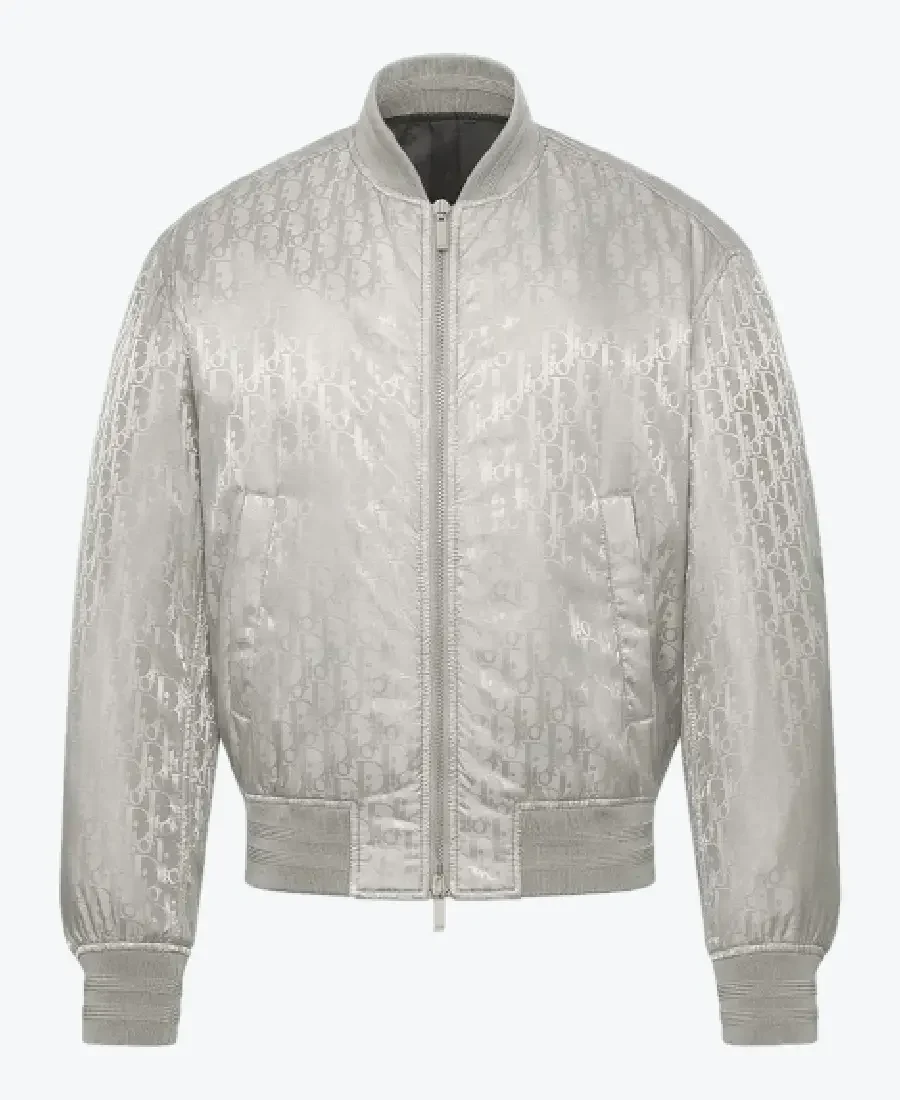 Shop The Dior Oblique Gray Bomber Jacket - Rare Jackets
