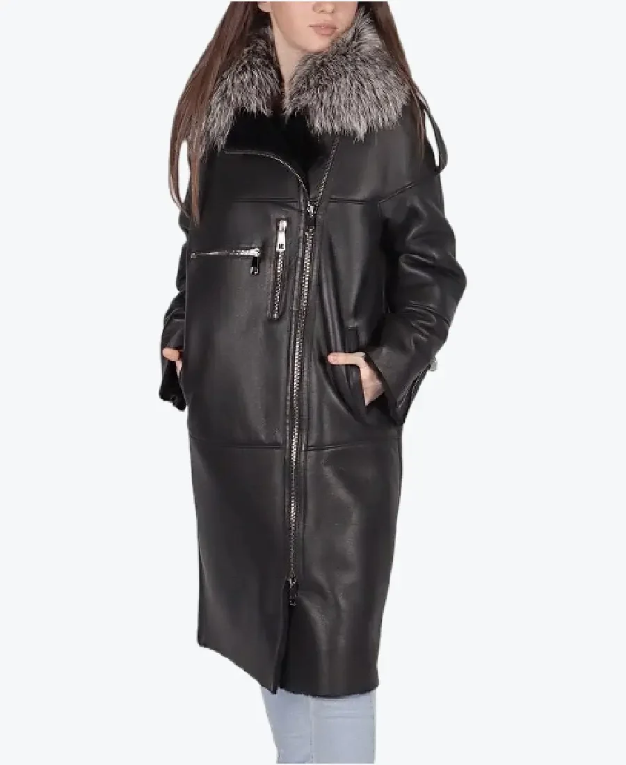 Shop The Eloise Shearling Long Coat - Rare Jackets