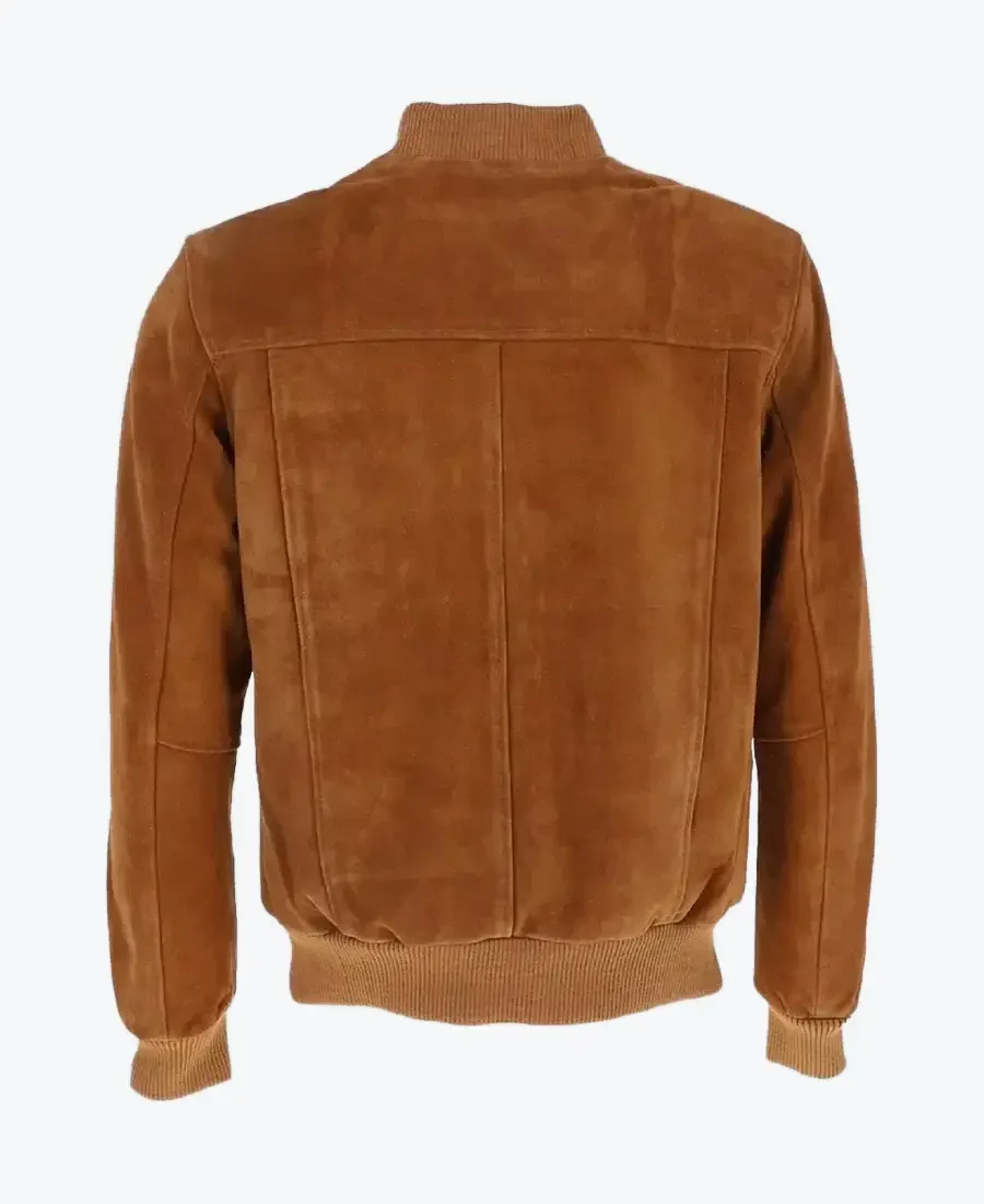 Shop The Ethan Mens Brown Suede Bomber Jacket - Rare Jackets