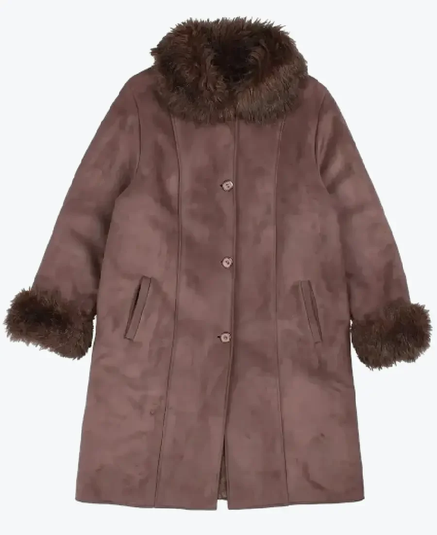 Shop The Faux Fur Brown Afghan Long Coat - Rare Jackets