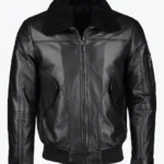 Shop The Francis Mens Black Bomber Leather Jacket - Rare Jackets
