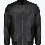 Shop The Frig Men’s Black Bomber Leather Jacket - Rare Jackets