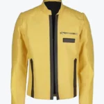 Shop The Gaytan Men Yellow Pu Leather Jacket