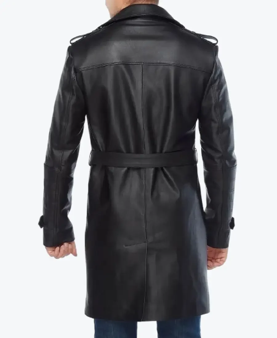 Shop The Godlock Black Leather Coat Rare Jacket