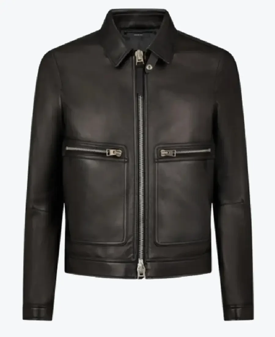 Shop The Grain Blouson Contrast Leather Jacket - Rare Jackets