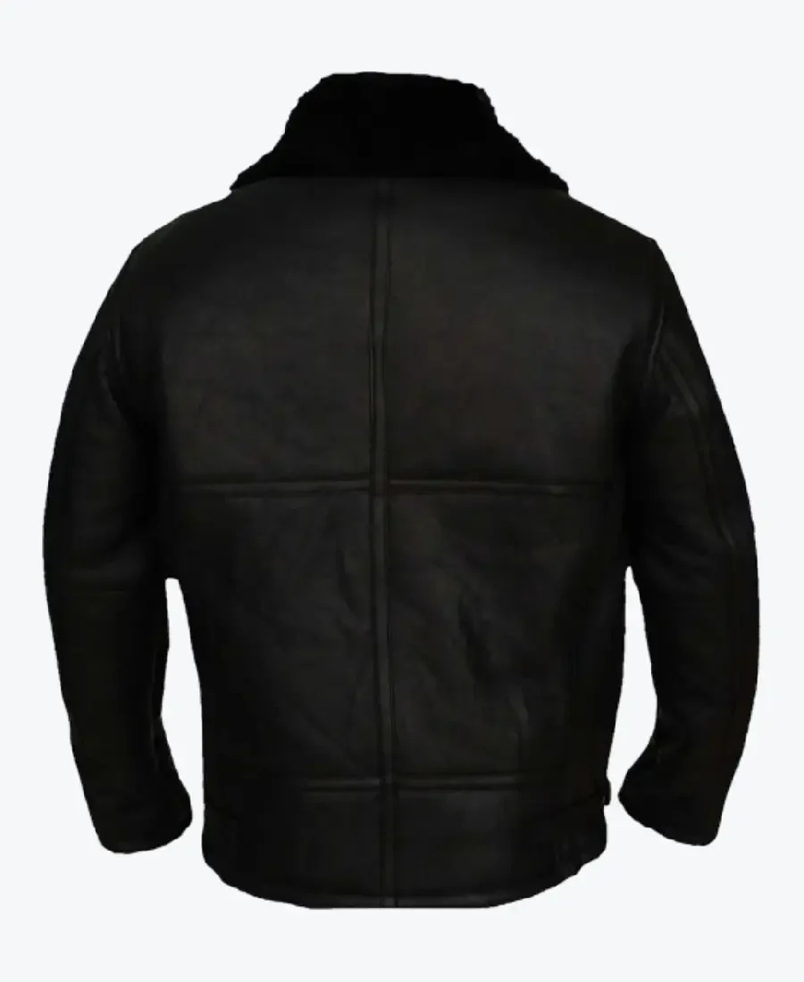 Shop The Hardy B-3 Shearling Black Leather Aviator Jacket Rare Jacket