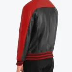 Shop The Holt Men’s Black & Red Leather Varsity Jacket