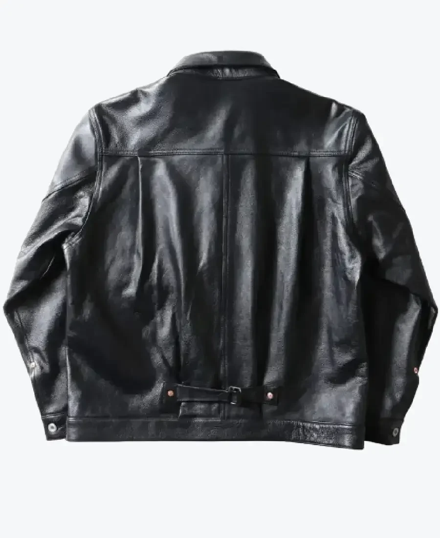 Shop The Houston Cow Leather Track Jacket