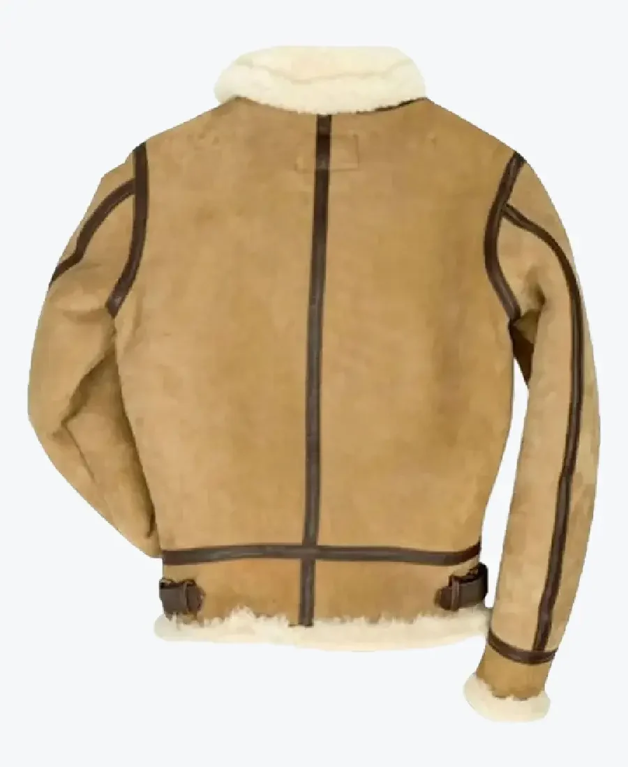 Shop The Jake B-3 Shearling Brown Leather Aviator Jacket Rare Jacket