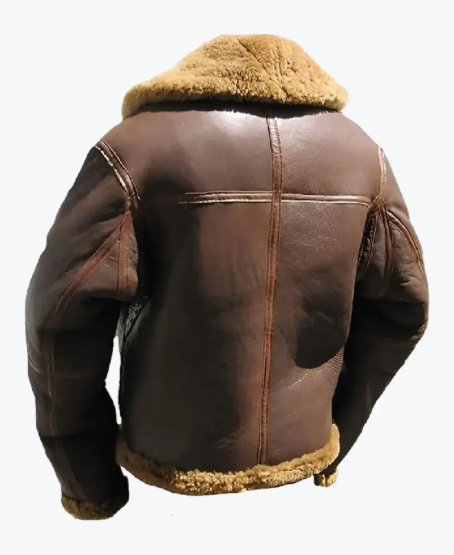 Shop The James Men’s Brown B-3 Bomber Leather Jacket Rare Jacket