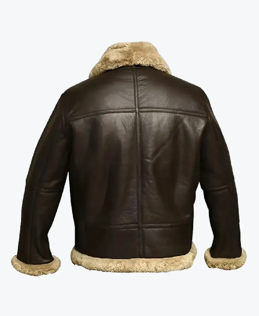 Shop The Jones Men’s Brown B-3 Bomber Leather Jacket Rare Jacket