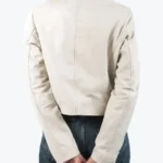 Shop The Julia Women’s White Leather Jacket Rare Jacket