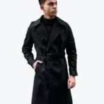 Shop The Kale Men's Black Trench Coat - Rare Jackets