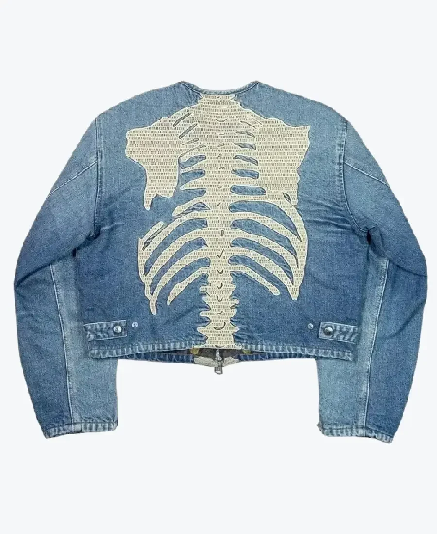 Shop The Kapital Skeleton Blue Denim Jacket - Rare Jackets