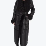 Shop The Kiara Black Fur And Leather Coat\ - Rare Jackets