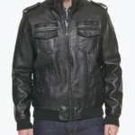 Shop The Kin Men’s Black Bomber Leather Jacket - Rare Jackets
