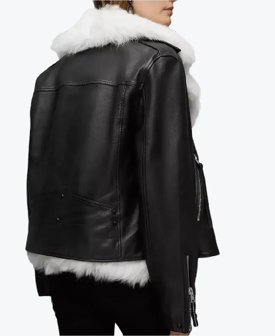 shop the landry womens black bomber leather jacket | rarejackets