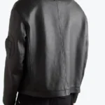 Shop The Loewe Appliqued Shearling Trimmed Black Leather Jacket Rare Jacket