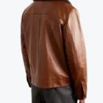 Shop The Men's Brown Shearling Trimmed Leather Jacket - Rare Jackets