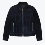 Shop The MR P Trucker Blue Suede Jacket - Rare Jackets