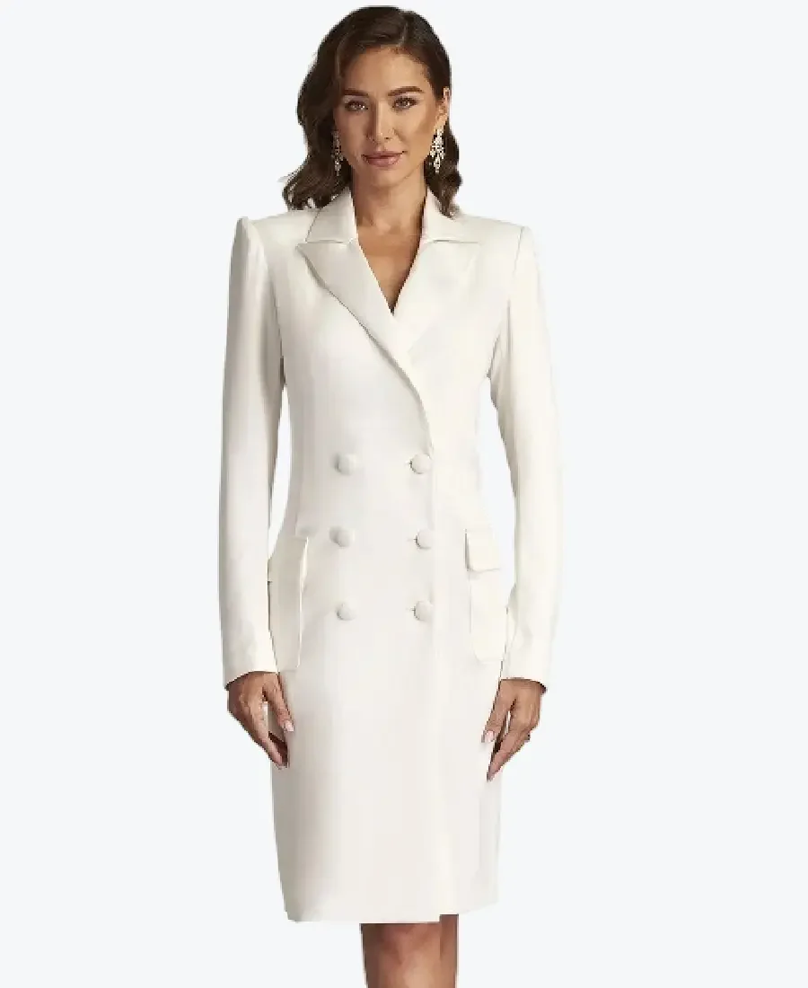 Shop The McKay Double-Breasted White Coat - Rare Jackets