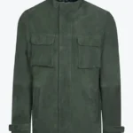 Shop The Men Vintage Green Suede Leather Jacket - Rare Jackets