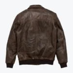 Shop The Men’s A2 Aviator Cockpit Brown Bomber Leather Jacket Back