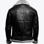 Shop The Men’s Aviator B3 WW2 Winter Shearling Fur Black Leather Flying Jacket Back