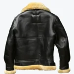 Shop The Mens B3 Bomber Sheepskin Shearling Black Jacket Back