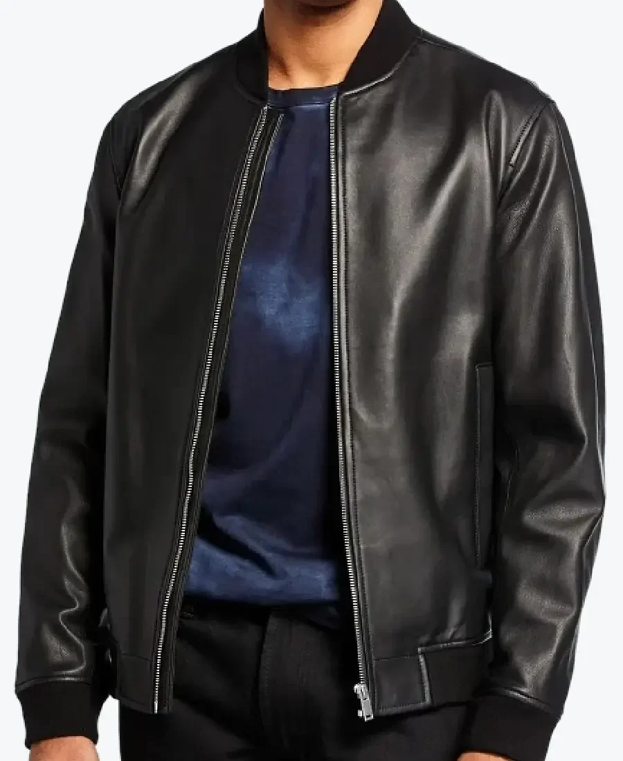 Shop The Men’s Black Bomber Leather Jacket _ - Rare Jackets