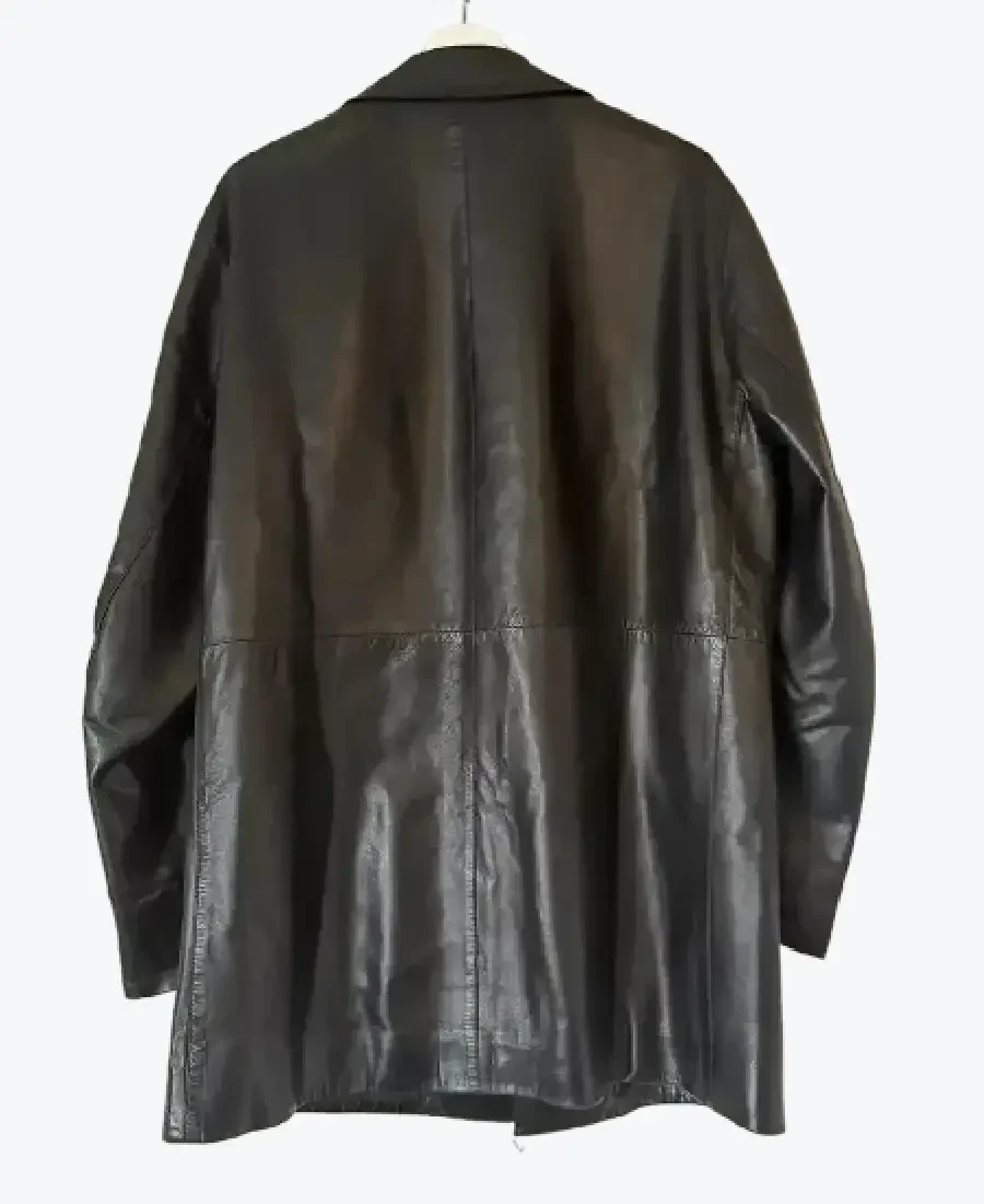 Shop The Men's Black Four Button Leather Coats Rare Jacket