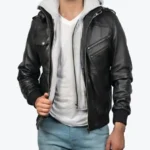 Shop The Men’s Black Hooded Bomber Jacket - Rare Jackets