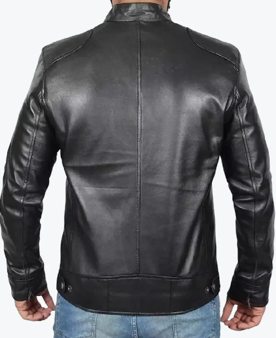 Shop The Men’s Black Lambskin Leather Cafe Racer Jackets Rare Jacket