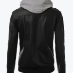 Shop The Mens Black Leather Hooded Jackets Rare Jacket