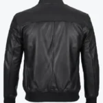 Shop The Men's Black Real Cowhide Leather Bomber Jacket