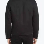 Shop The Men’s Black Shearling Collar Cotton Jacket - Rare Jackets